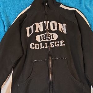 J. America Gray and Yellow Hoodie